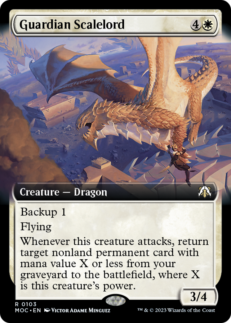 Guardian Scalelord (Extended Art) [March of the Machine Commander] | Jomio and Rueliete's Cards and Comics