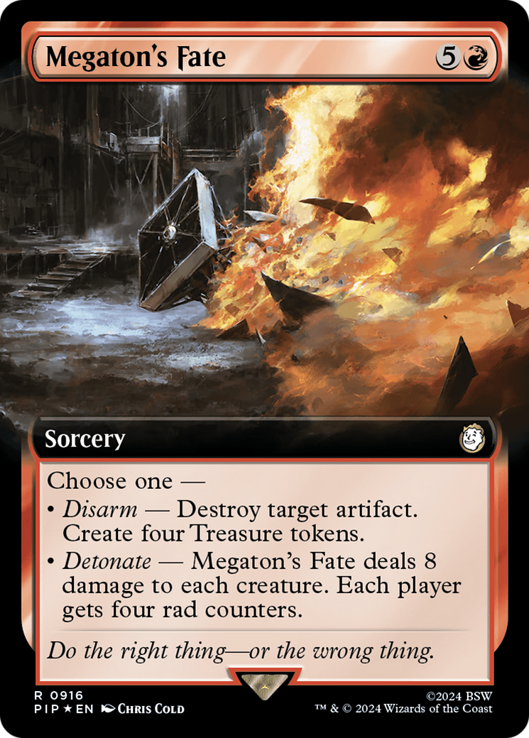 Megaton's Fate (Extended Art) (Surge Foil) [Fallout] | Jomio and Rueliete's Cards and Comics