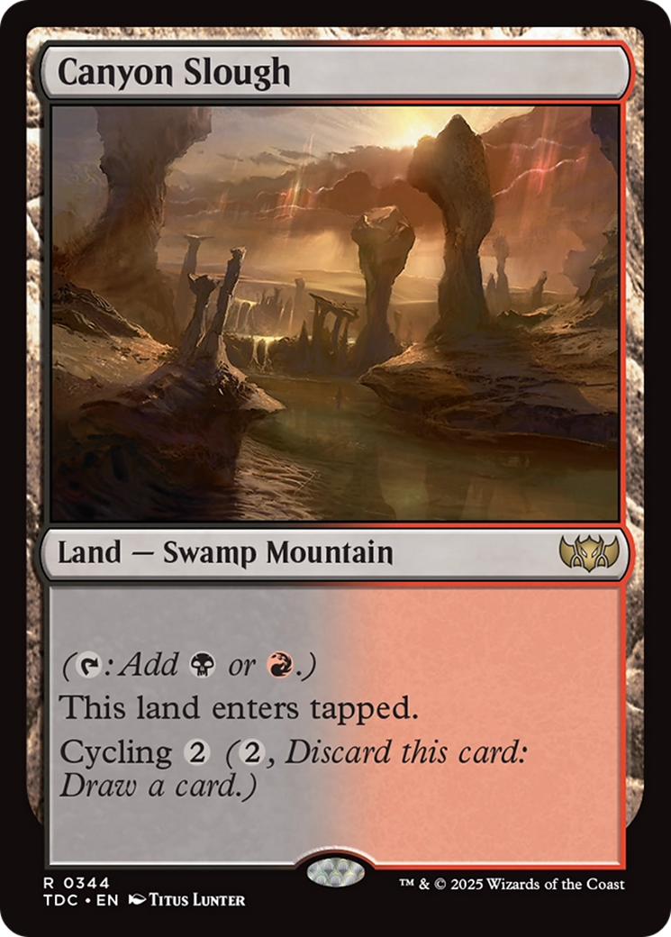 Canyon Slough [Tarkir: Dragonstorm Commander] | Jomio and Rueliete's Cards and Comics