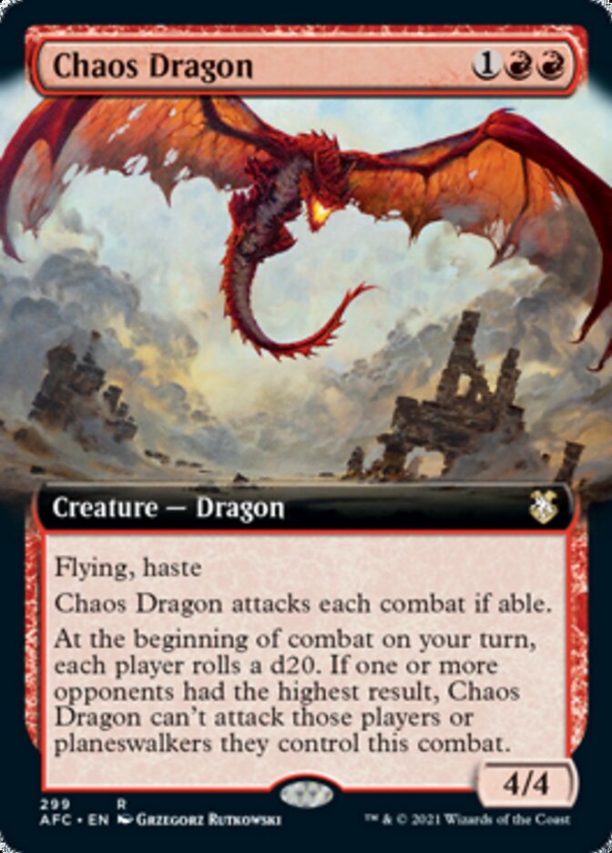 Chaos Dragon (Extended Art) [Dungeons & Dragons: Adventures in the Forgotten Realms Commander] | Jomio and Rueliete's Cards and Comics