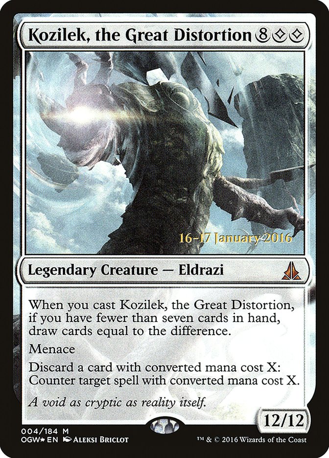 Kozilek, the Great Distortion [Oath of the Gatewatch Prerelease Promos] | Jomio and Rueliete's Cards and Comics
