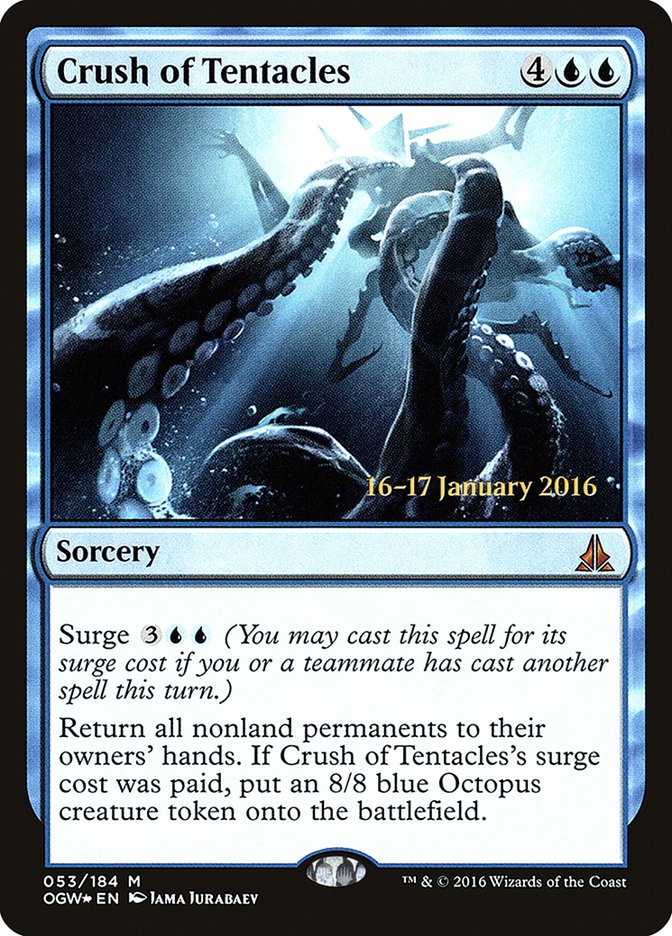 Crush of Tentacles [Oath of the Gatewatch Prerelease Promos] | Jomio and Rueliete's Cards and Comics