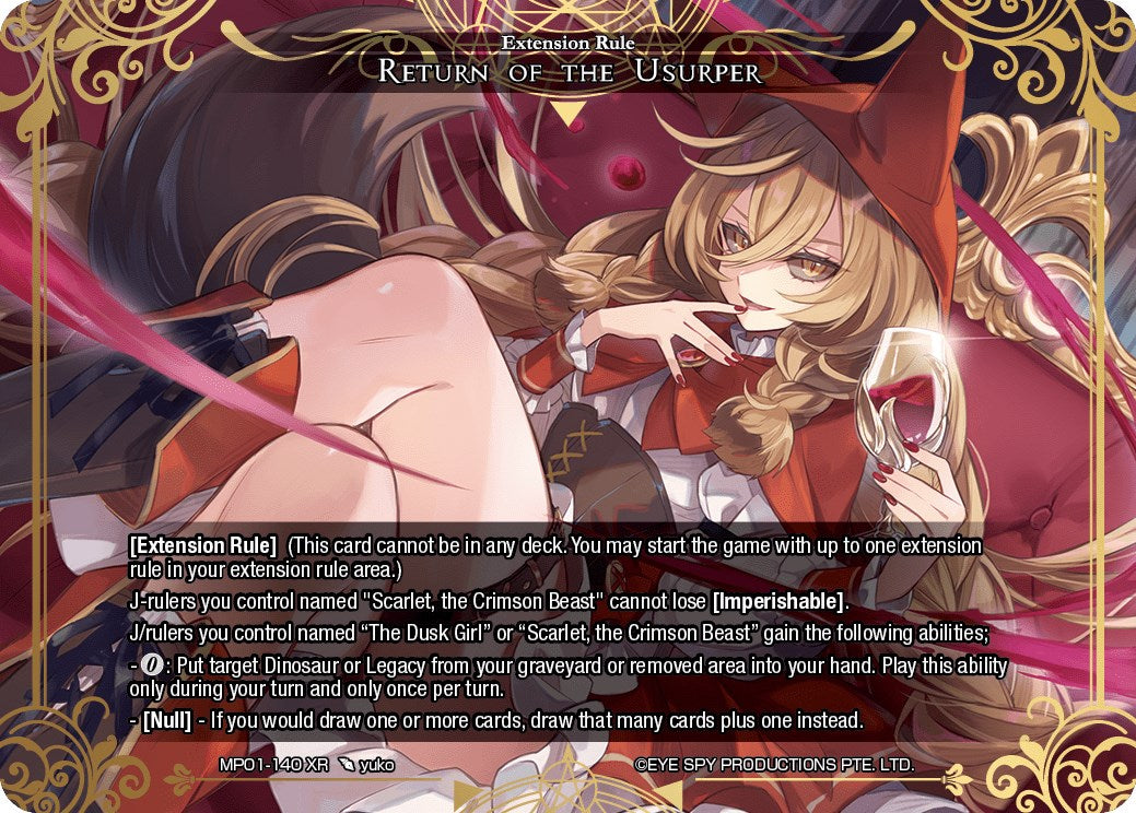 Return of the Usurper (MP01-140 XR) [Masterpiece "Pilgrim-Memories"] | Jomio and Rueliete's Cards and Comics
