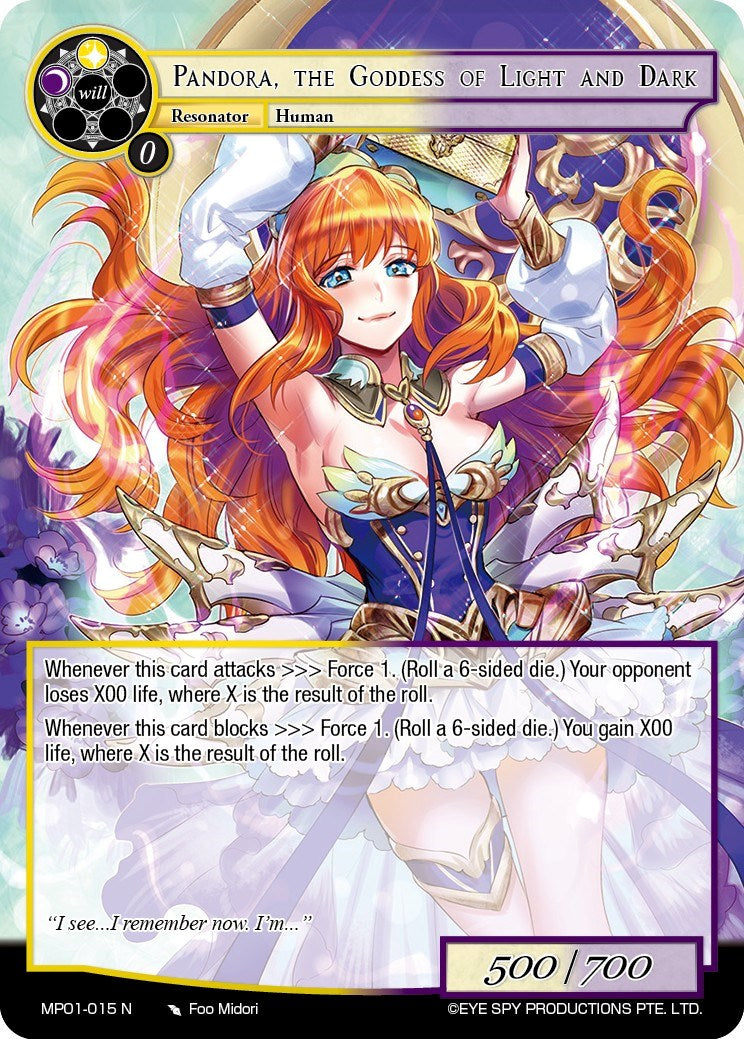 Pandora, the Goddess of Light and Dark (MP01-015 N) [Masterpiece "Pilgrim-Memories"] | Jomio and Rueliete's Cards and Comics