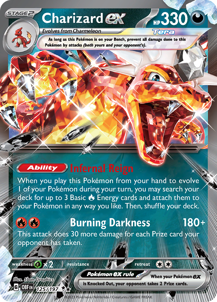 Charizard ex (125/197) [Scarlet & Violet: Obsidian Flames] | Jomio and Rueliete's Cards and Comics