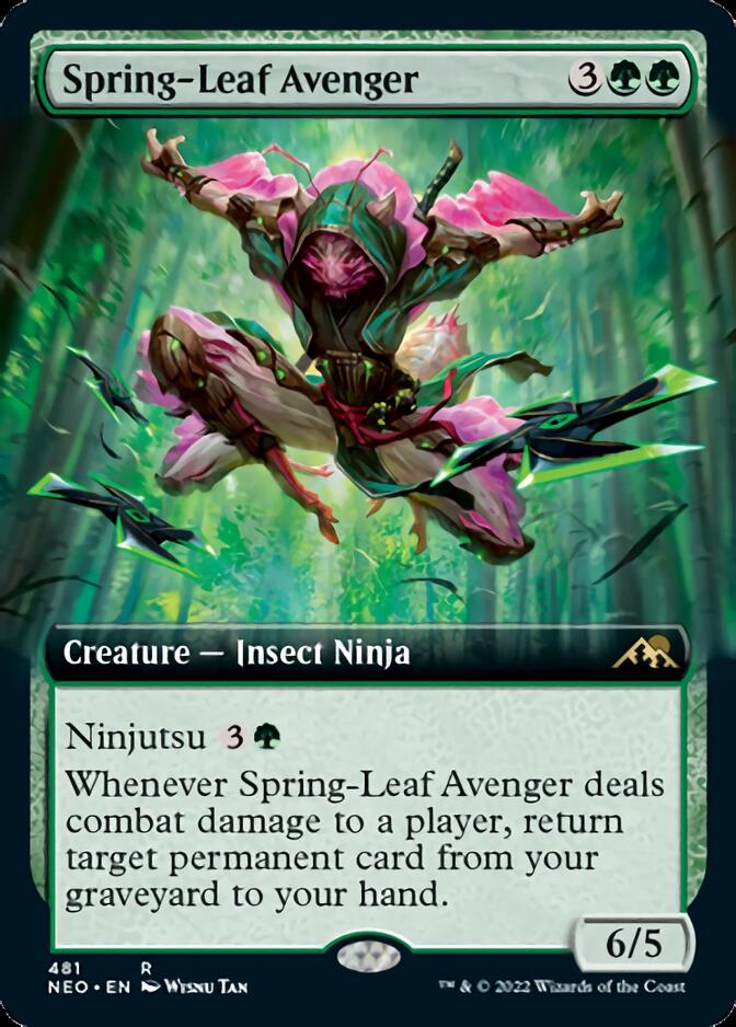 Spring-Leaf Avenger (Extended Art) [Kamigawa: Neon Dynasty] | Jomio and Rueliete's Cards and Comics