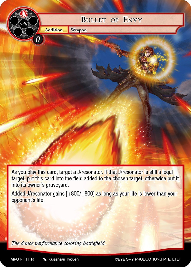Bullet of Envy (MP01-111 R) [Masterpiece "Pilgrim-Memories"] | Jomio and Rueliete's Cards and Comics