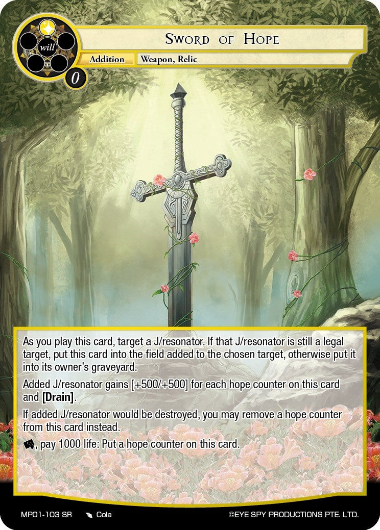 Sword of Hope (MP01-103 SR) [Masterpiece "Pilgrim-Memories"] | Jomio and Rueliete's Cards and Comics