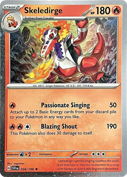 Skeledirge (038/198) (Cosmos Holo) [Miscellaneous Cards] | Jomio and Rueliete's Cards and Comics