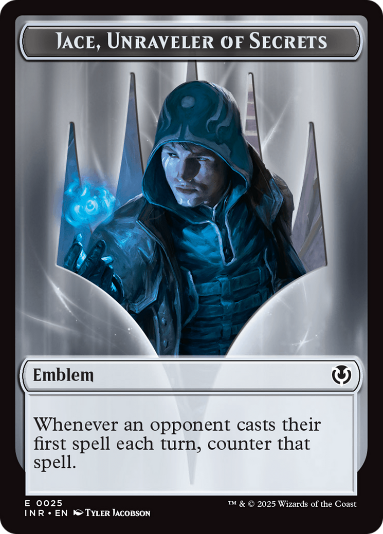 Human Wizard // Emblem - Jace, Unraveler of Secrets Double-Sided Token [Innistrad Remastered Tokens] | Jomio and Rueliete's Cards and Comics