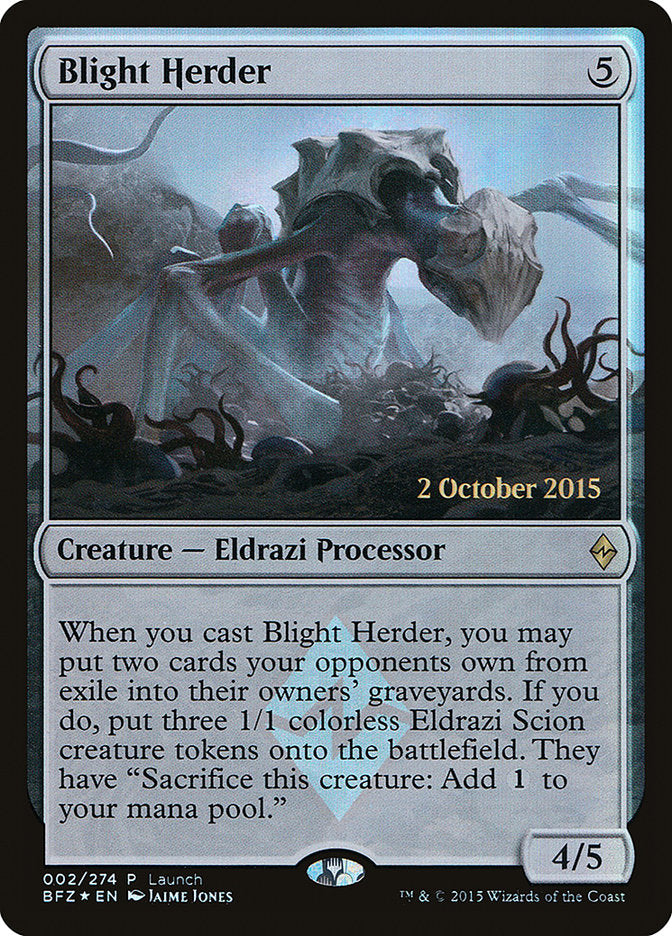 Blight Herder (Launch) [Battle for Zendikar Promos] | Jomio and Rueliete's Cards and Comics