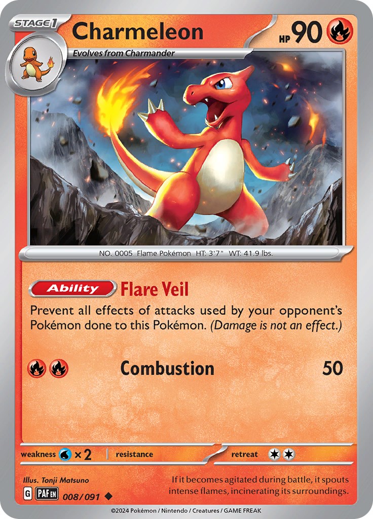 Charmeleon (008/091) [Scarlet & Violet: Paldean Fates] | Jomio and Rueliete's Cards and Comics
