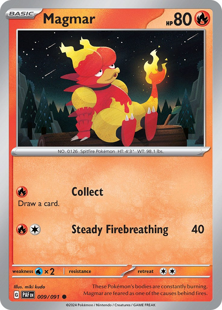 Magmar (009/091) [Scarlet & Violet: Paldean Fates] | Jomio and Rueliete's Cards and Comics