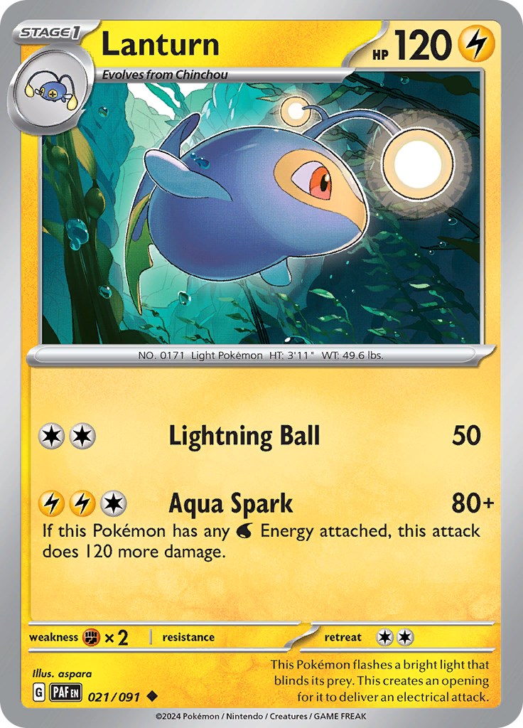 Lanturn (021/091) [Scarlet & Violet: Paldean Fates] | Jomio and Rueliete's Cards and Comics