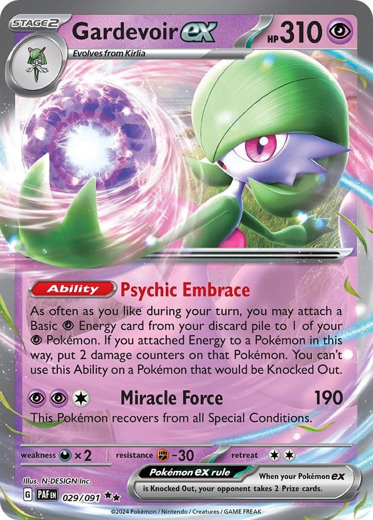 Gardevoir ex (029/091) [Scarlet & Violet: Paldean Fates] | Jomio and Rueliete's Cards and Comics