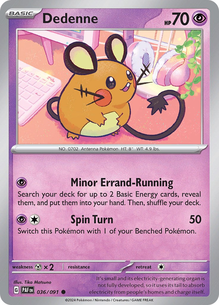 Dedenne (036/091) [Scarlet & Violet: Paldean Fates] | Jomio and Rueliete's Cards and Comics