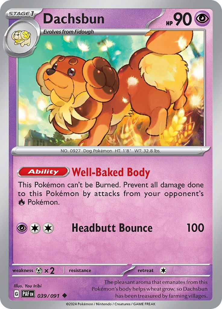 Dachsbun (039/091) [Scarlet & Violet: Paldean Fates] | Jomio and Rueliete's Cards and Comics