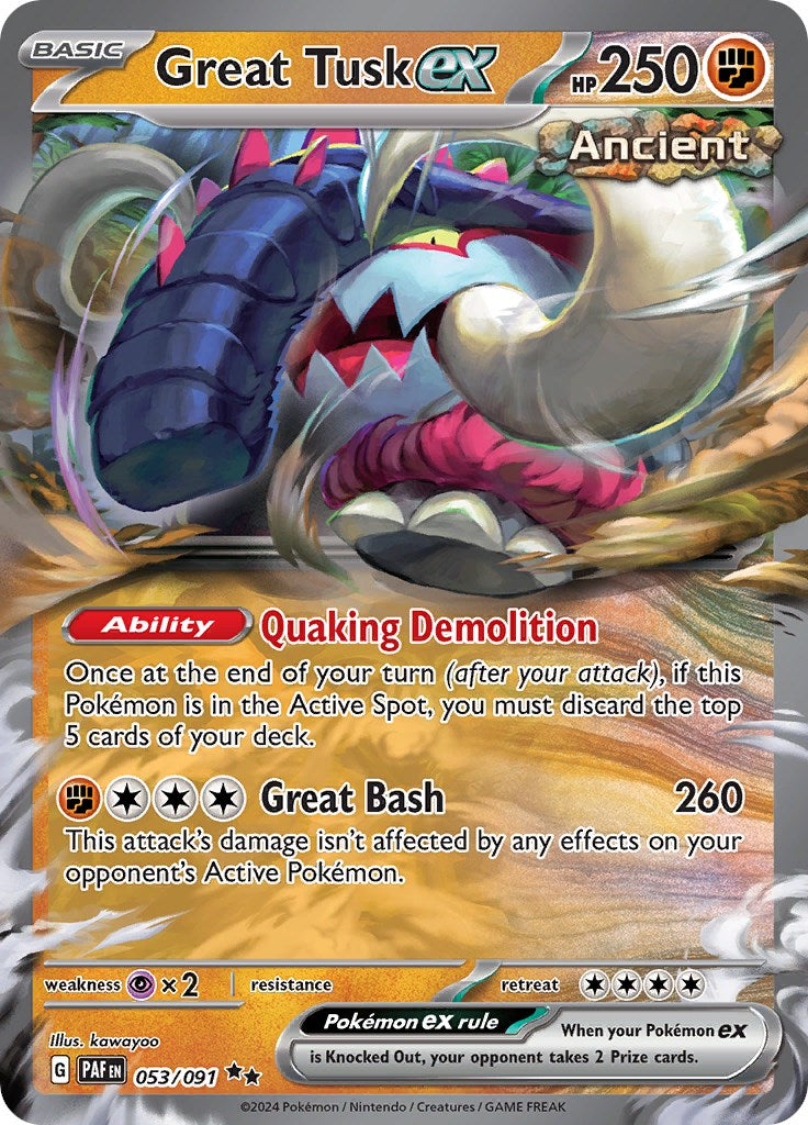 Great Tusk ex (053/091) [Scarlet & Violet: Paldean Fates] | Jomio and Rueliete's Cards and Comics