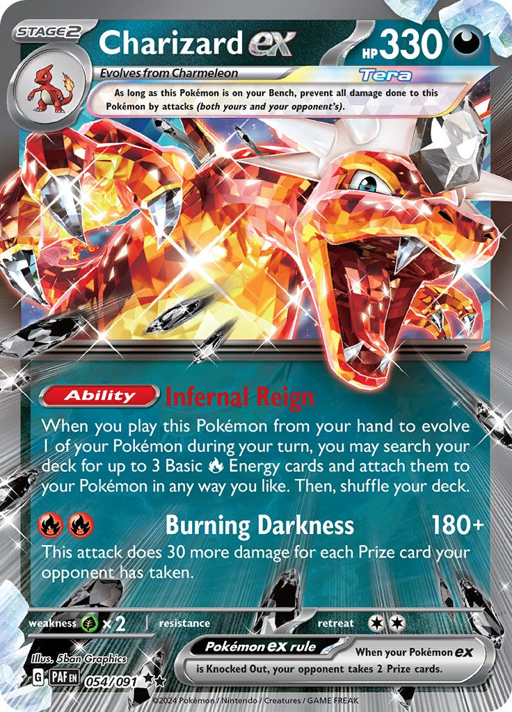 Charizard ex (054/091) [Scarlet & Violet: Paldean Fates] | Jomio and Rueliete's Cards and Comics