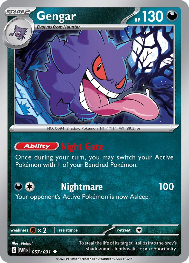 Gengar (057/091) [Scarlet & Violet: Paldean Fates] | Jomio and Rueliete's Cards and Comics