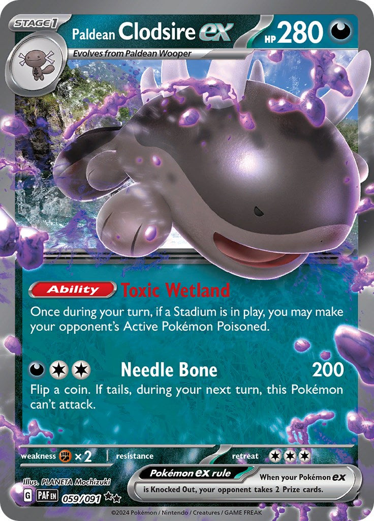Paldean Clodsire ex (059/091) [Scarlet & Violet: Paldean Fates] | Jomio and Rueliete's Cards and Comics