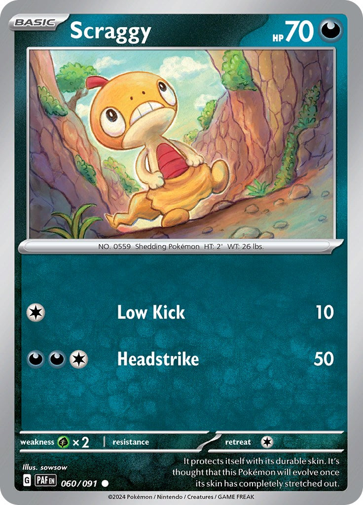 Scraggy (060/091) [Scarlet & Violet: Paldean Fates] | Jomio and Rueliete's Cards and Comics