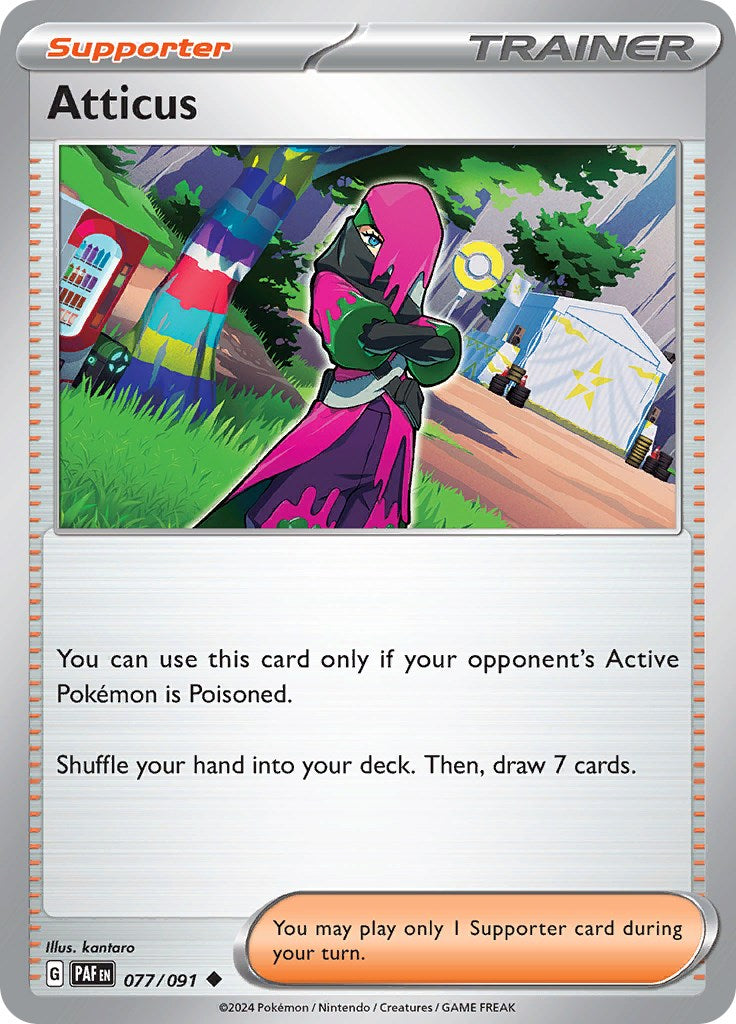 Atticus (077/091) [Scarlet & Violet: Paldean Fates] | Jomio and Rueliete's Cards and Comics