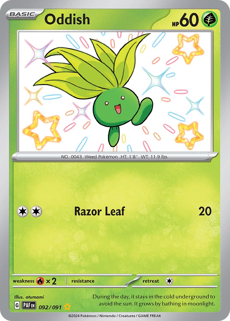 Oddish (092/091) [Scarlet & Violet: Paldean Fates] | Jomio and Rueliete's Cards and Comics