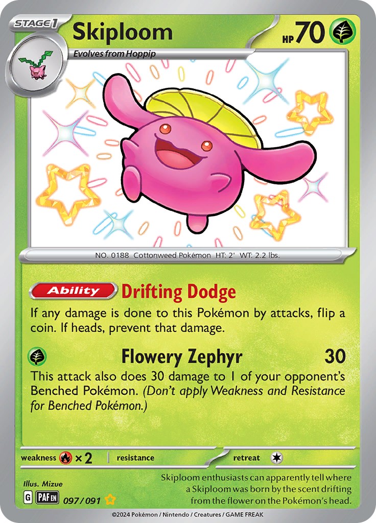 Skiploom (097/091) [Scarlet & Violet: Paldean Fates] | Jomio and Rueliete's Cards and Comics