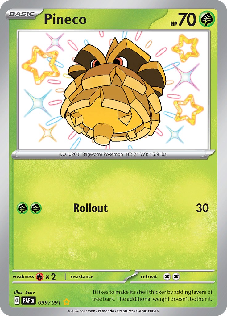 Pineco (099/091) [Scarlet & Violet: Paldean Fates] | Jomio and Rueliete's Cards and Comics