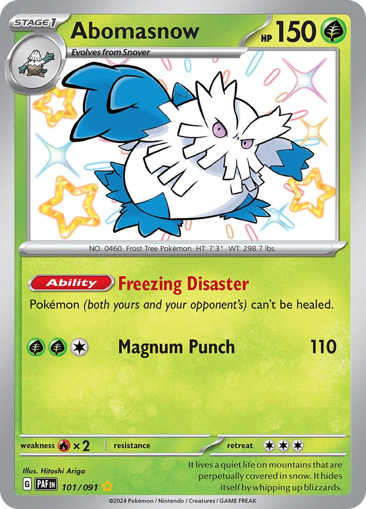 Abomasnow (101/091) [Scarlet & Violet: Paldean Fates] | Jomio and Rueliete's Cards and Comics