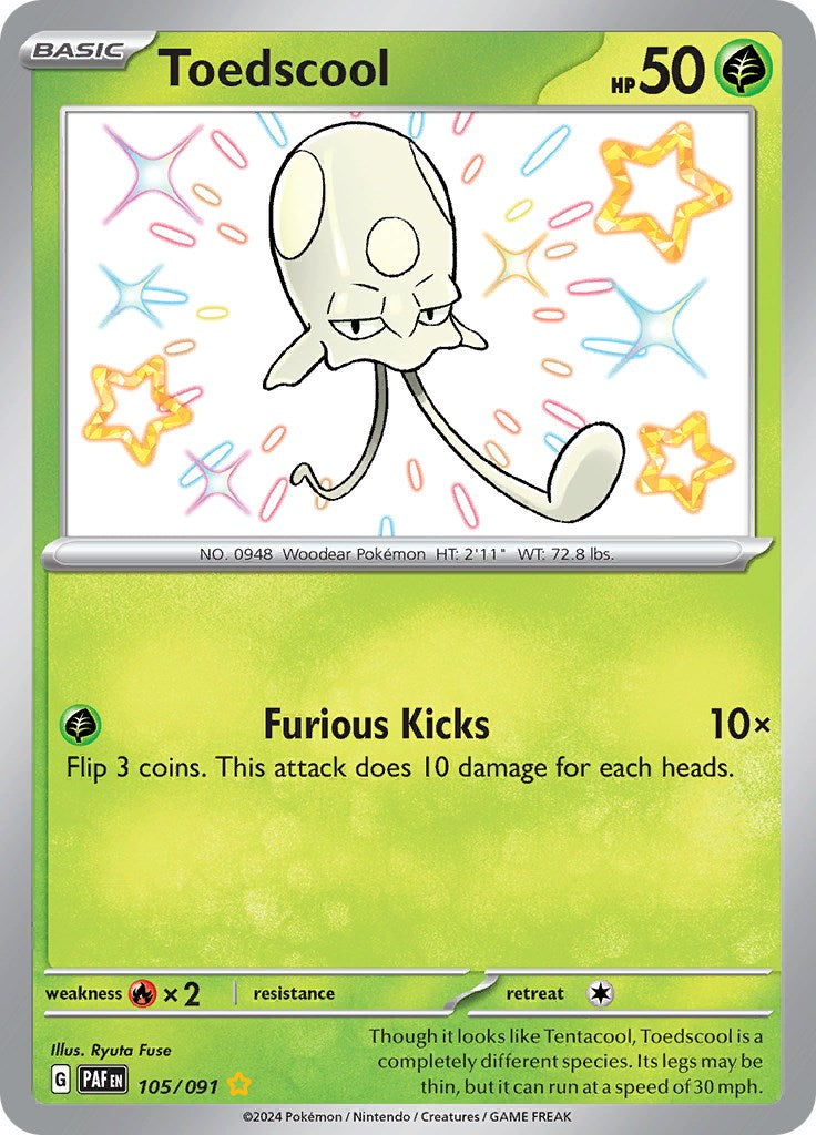 Toedscool (105/091) [Scarlet & Violet: Paldean Fates] | Jomio and Rueliete's Cards and Comics