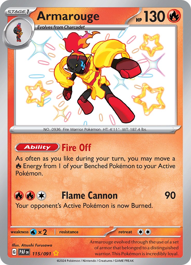 Armarouge (115/091) [Scarlet & Violet: Paldean Fates] | Jomio and Rueliete's Cards and Comics