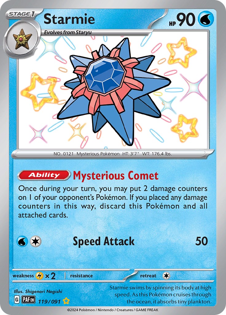 Starmie (119/091) [Scarlet & Violet: Paldean Fates] | Jomio and Rueliete's Cards and Comics