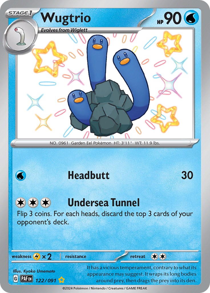 Wugtrio (122/091) [Scarlet & Violet: Paldean Fates] | Jomio and Rueliete's Cards and Comics