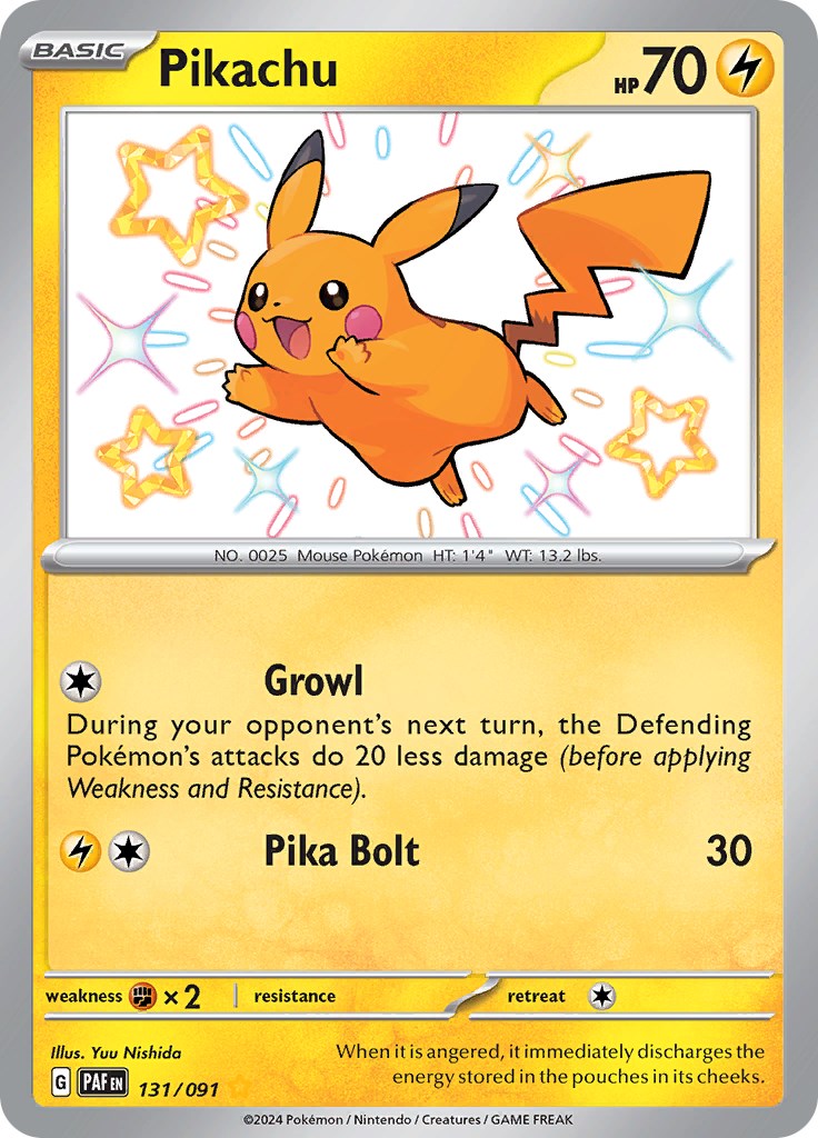 Pikachu (131/091) [Scarlet & Violet: Paldean Fates] | Jomio and Rueliete's Cards and Comics