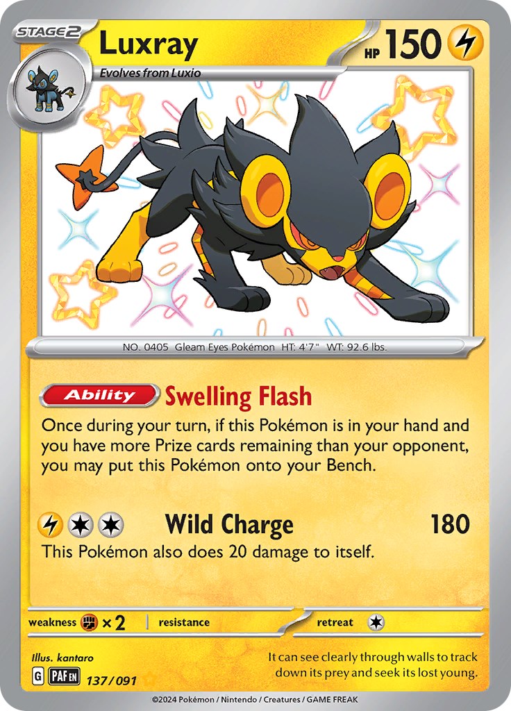 Luxray (137/091) [Scarlet & Violet: Paldean Fates] | Jomio and Rueliete's Cards and Comics