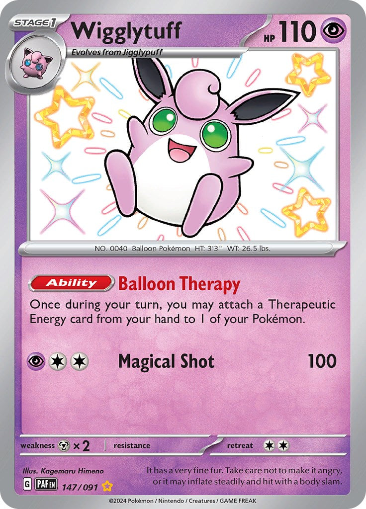 Wigglytuff (147/091) [Scarlet & Violet: Paldean Fates] | Jomio and Rueliete's Cards and Comics
