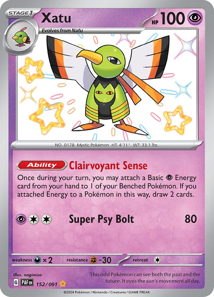 Xatu (152/091) [Scarlet & Violet: Paldean Fates] | Jomio and Rueliete's Cards and Comics