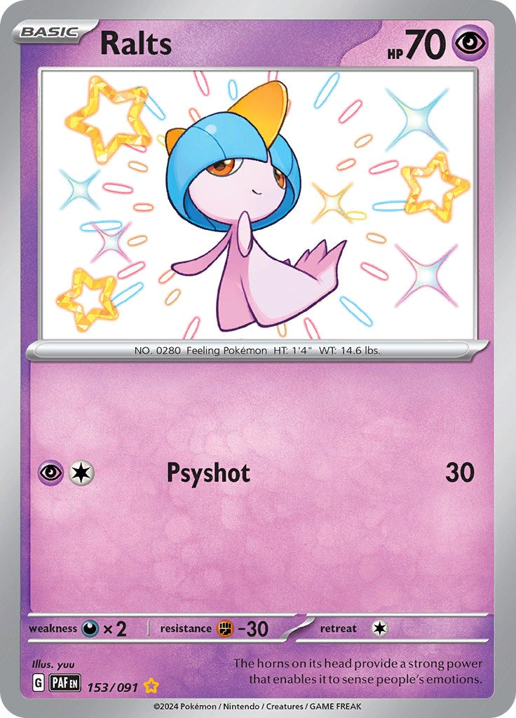 Ralts (153/091) [Scarlet & Violet: Paldean Fates] | Jomio and Rueliete's Cards and Comics