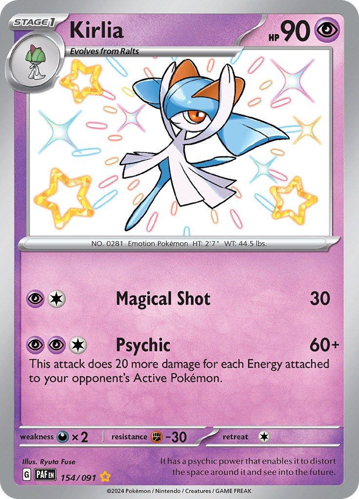 Kirlia (154/091) [Scarlet & Violet: Paldean Fates] | Jomio and Rueliete's Cards and Comics