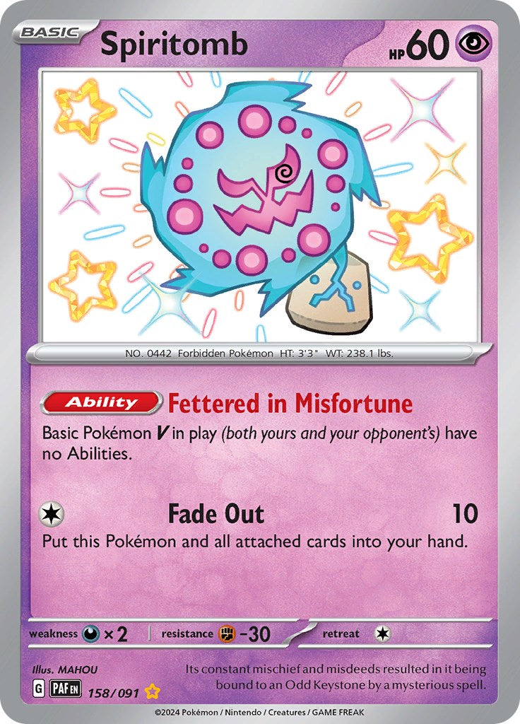 Spiritomb (158/091) [Scarlet & Violet: Paldean Fates] | Jomio and Rueliete's Cards and Comics