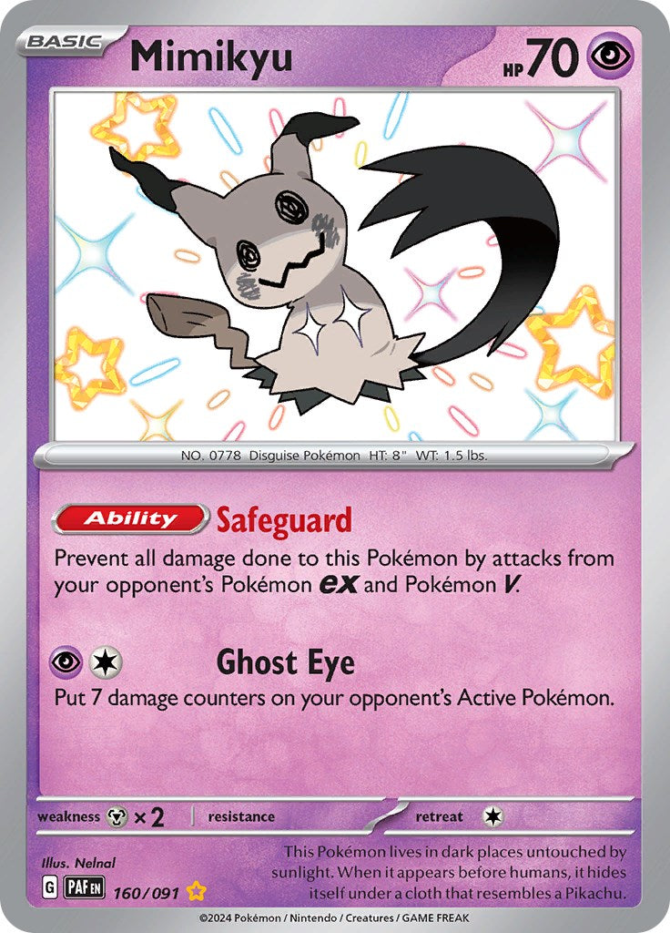Mimikyu -160/091 [Scarlet & Violet: Paldean Fates] | Jomio and Rueliete's Cards and Comics