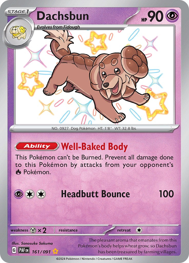 Dachsbun (161/091) [Scarlet & Violet: Paldean Fates] | Jomio and Rueliete's Cards and Comics