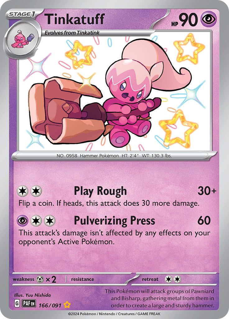 Tinkatuff (166/091) [Scarlet & Violet: Paldean Fates] | Jomio and Rueliete's Cards and Comics