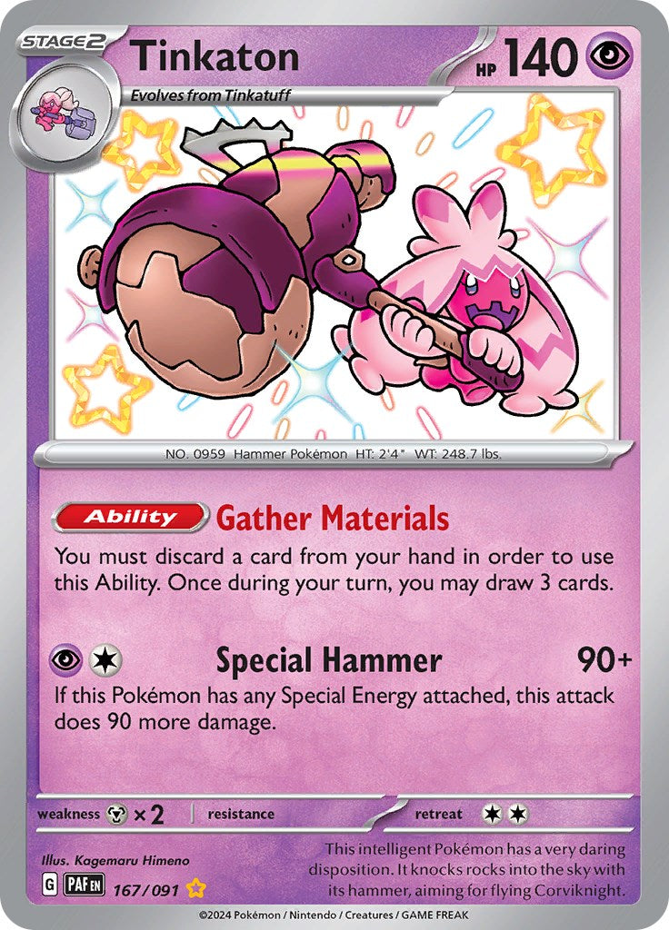 Tinkaton (167/091) [Scarlet & Violet: Paldean Fates] | Jomio and Rueliete's Cards and Comics