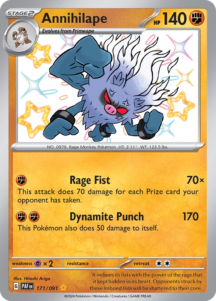 Annihilape (171/091) [Scarlet & Violet: Paldean Fates] | Jomio and Rueliete's Cards and Comics