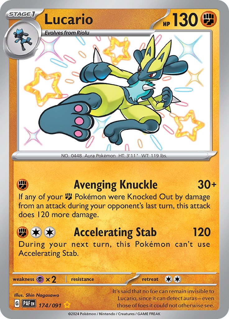 Lucario (174/091) [Scarlet & Violet: Paldean Fates] | Jomio and Rueliete's Cards and Comics