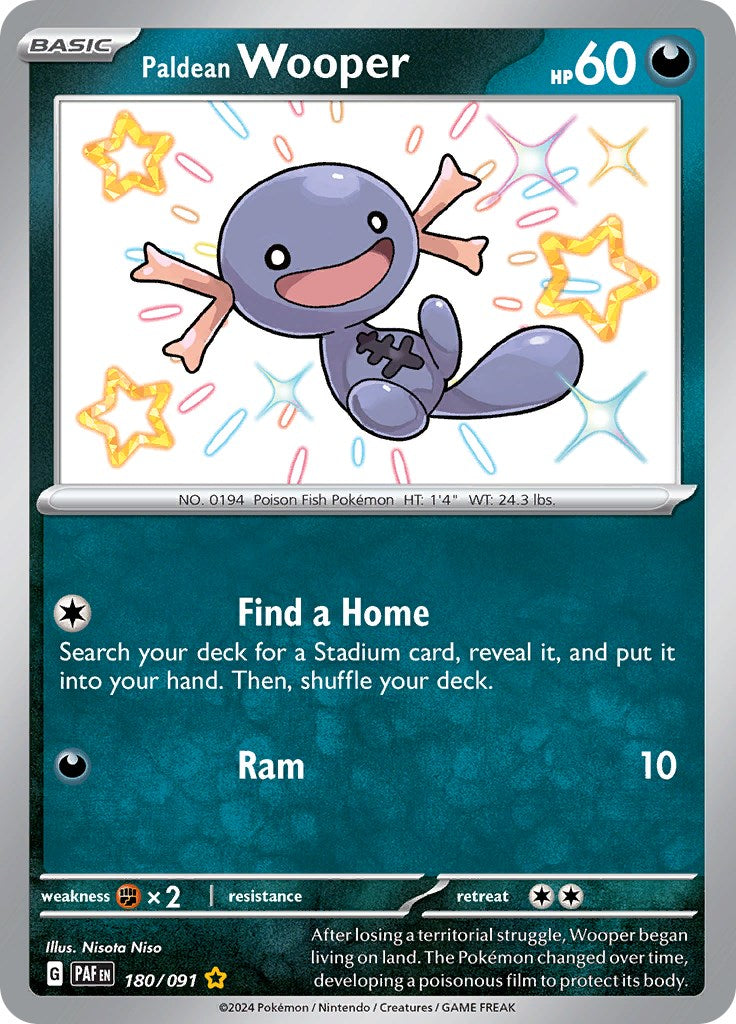 Paldean Wooper (180/091) [Scarlet & Violet: Paldean Fates] | Jomio and Rueliete's Cards and Comics