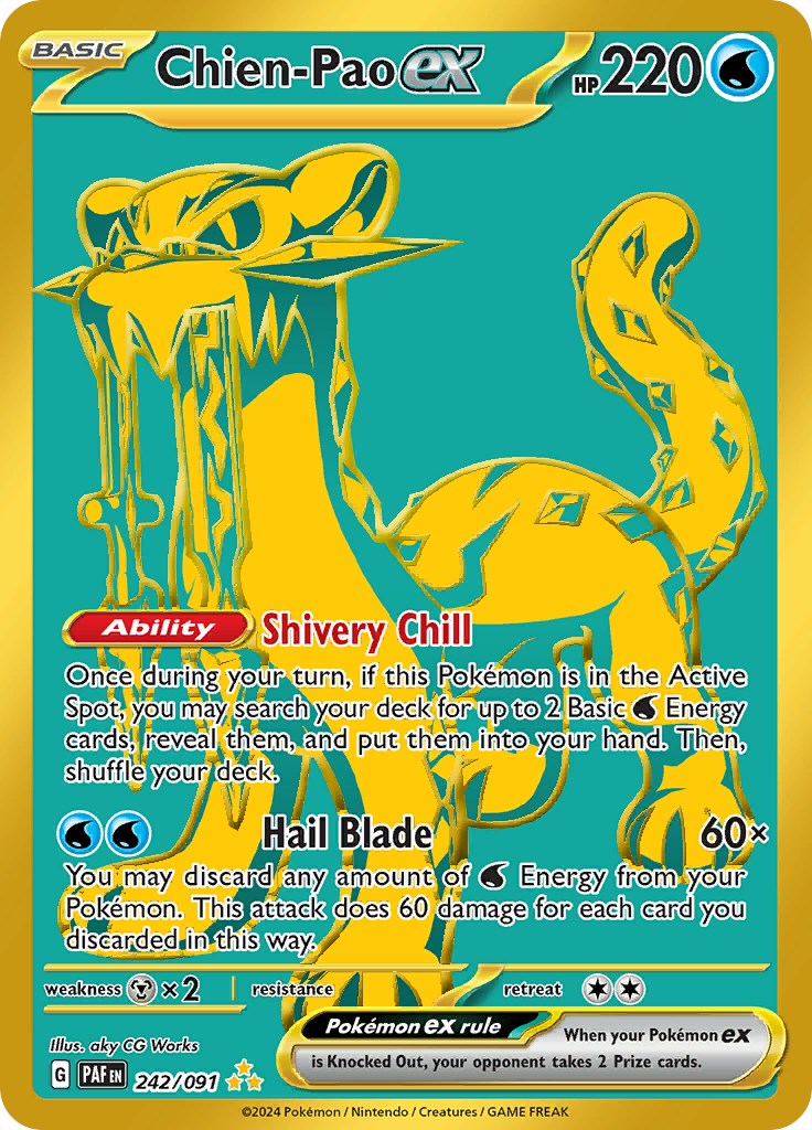 Chien-Pao ex (242/091) [Scarlet & Violet: Paldean Fates] | Jomio and Rueliete's Cards and Comics